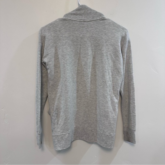 ATHLETA GIRL wrap n roll 2.0 heathered light grey open cardigan - Picture 7 of 7